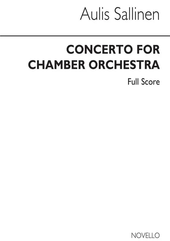 Aulis Sallinen Concerto For Chamber Orch Kammerorchester