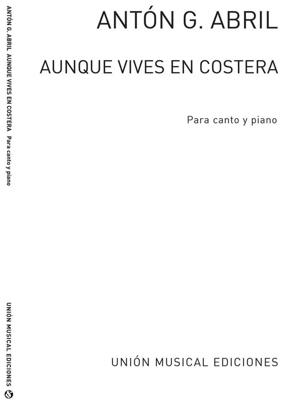 Aunque Vives En Costera Gesang mit Klavier