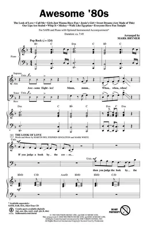 Awesome ‘80s (Arr. Mark Brymer) Gemischter Chor mit Begleitung