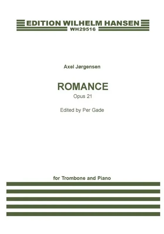 Axel Jørgensen Romance Op.21 For Trombone And Piano Posaune mit Begleitung