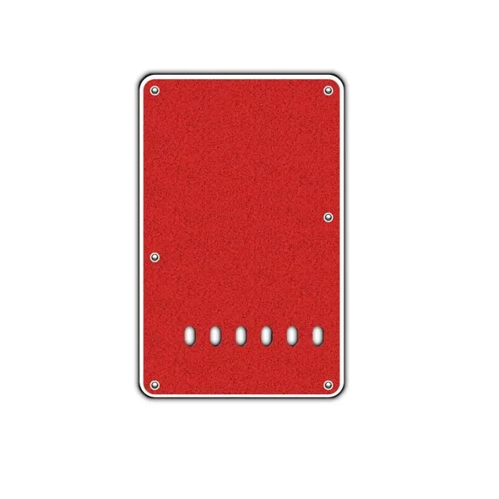 Back plate, string spacing 11,2mm, sparkling red, 2 ply, standard Strat, 86x138mm
