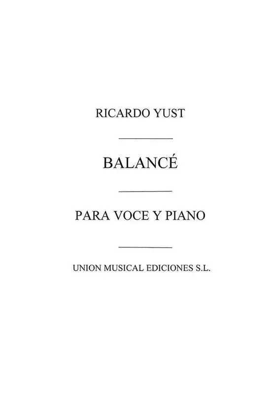 Balance Gesang mit Klavier