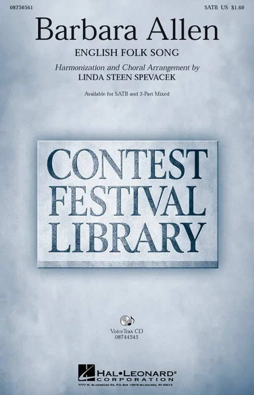Barbara Allen (Arr. Linda Spevacek) Gemischter Chor mit Begleitung