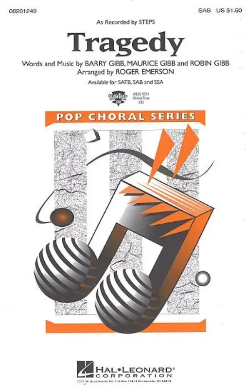 Barry Gibb Tragedy (Arr. Roger Emerson) Gemischter Chor mit Klavier/Orgel