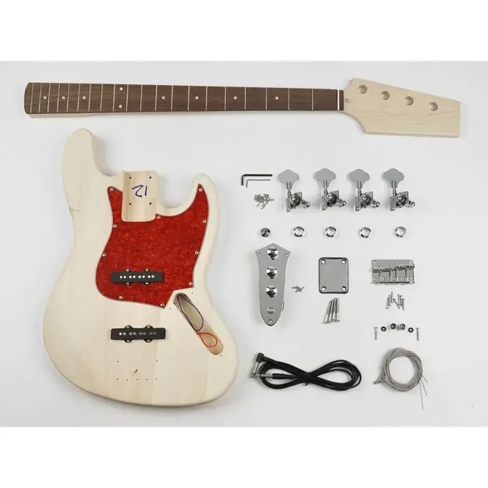Bass guitar assembly kit, Jazz Bass model, basswood body, 20 fret