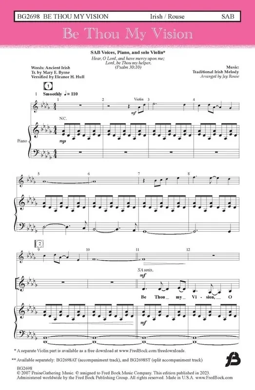 Be Thou My Vision (Arr. Jay Rouse) Gemischter Chor mit Begleitung