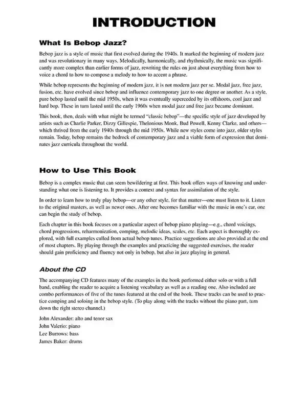 Bebop Jazz Piano – The Complete Guide