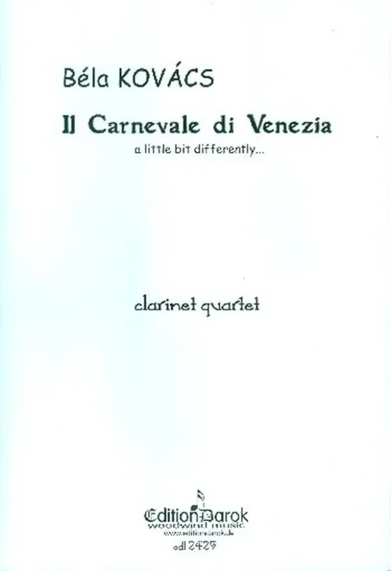 Bela Kovacs Il Carnevale di Venezia Klarinette Ensemble