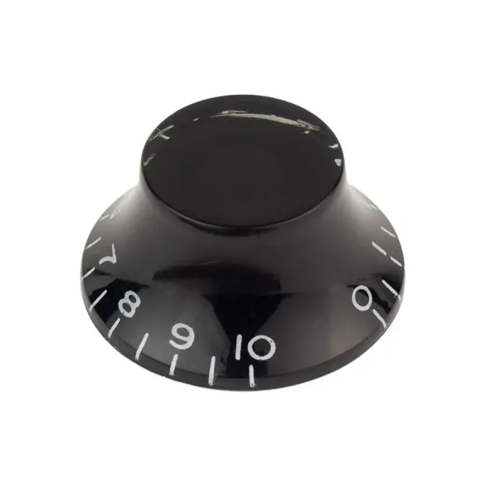 Bell knob, transparent black, fits 24 fine (CTS) and 18 coarse knurl (Alpha), m.i. Japan