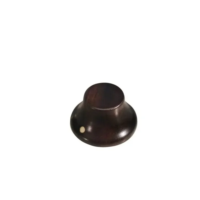 Bell knob, wood,Strat, with pointer, ebony, 25x14mm
