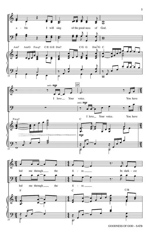 Ben Fielding Goodness of God (with Great Is Thy Faithfulness) (Arr. Lloyd Larson) Gemischter Chor mit Begleitung