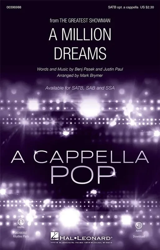 Benj Pasek Million Dreams, A (Arr. Mark Brymer) Gemischter Chor A cappella