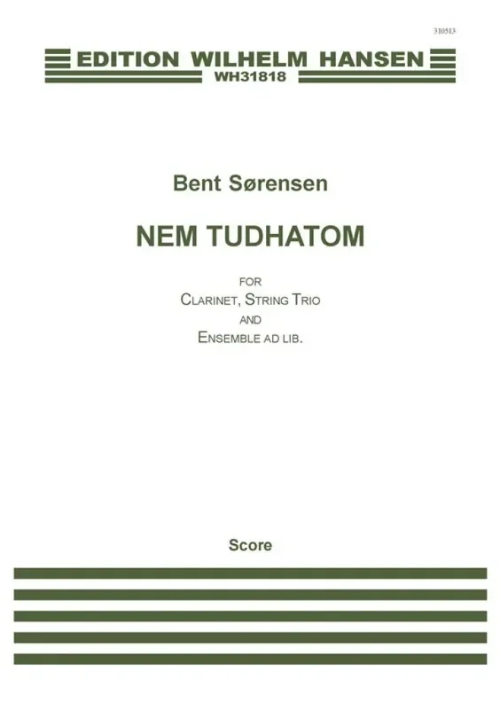 Bent Sørensen Nem Tudhatom Kammerensemble