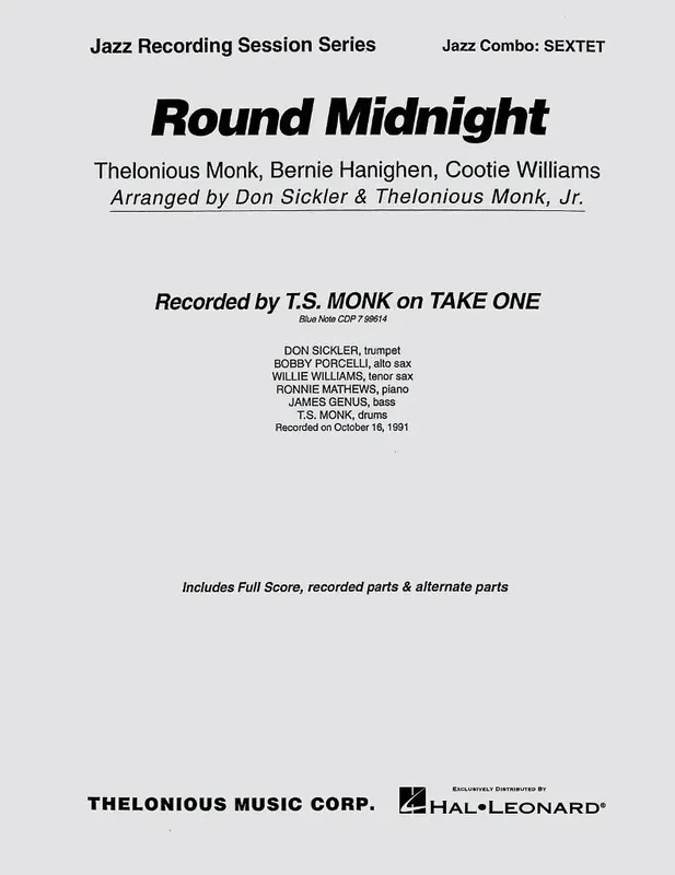 Bernie Hanighen Round Midnight (Arr. Don Sickler) Jazz Ensemble