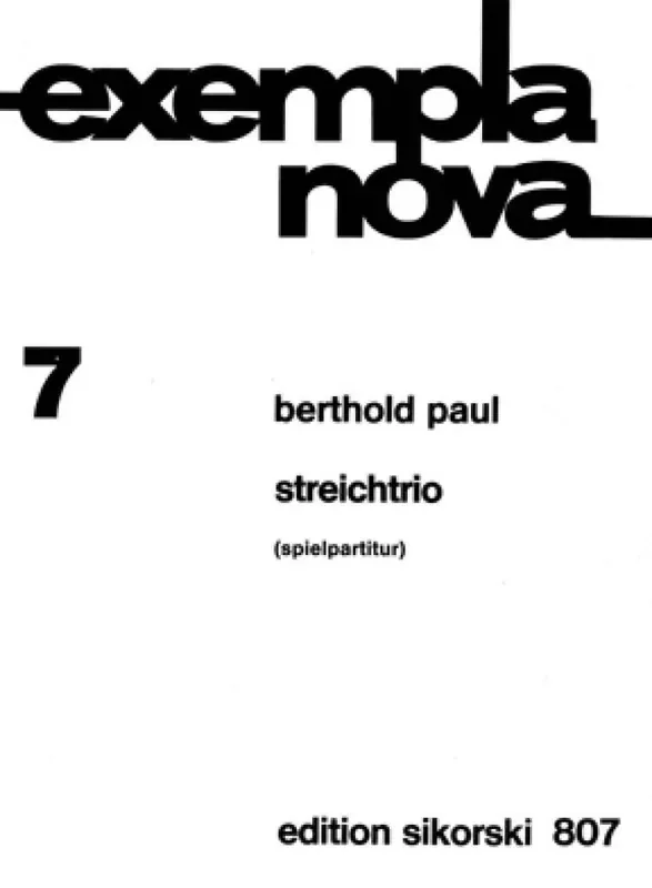 Berthold Paul Streichtrio Streichtrio