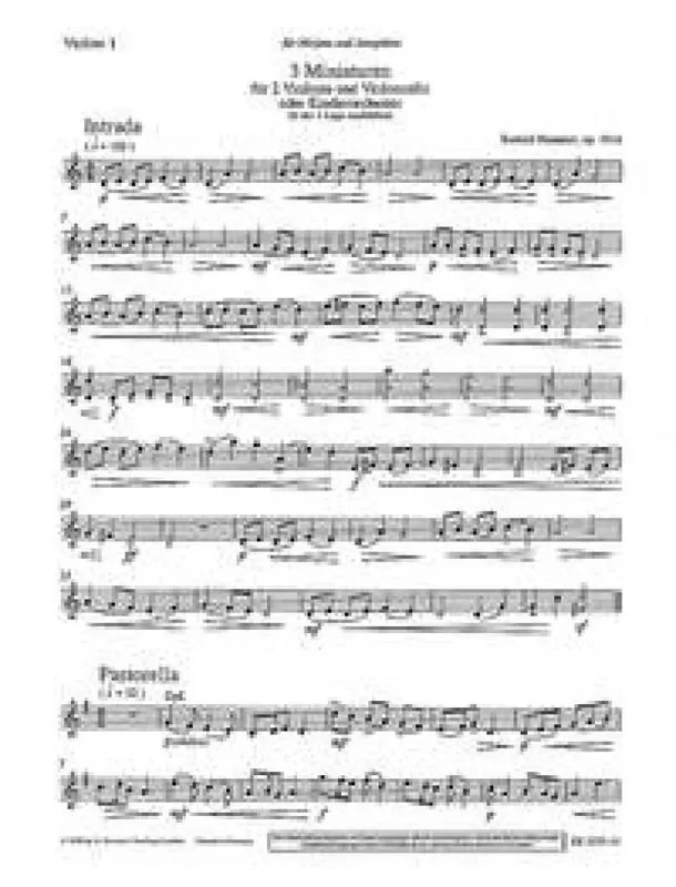 Bertold Hummel 3 Miniaturen op. 101d Streichensemble