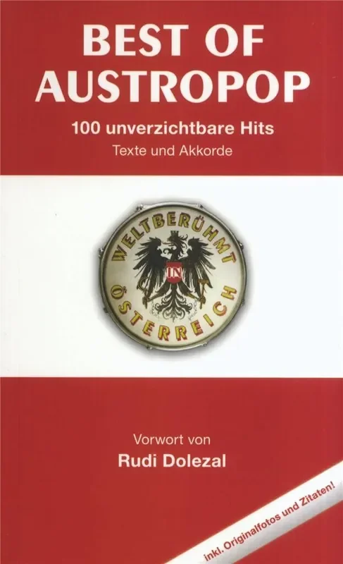 Best of Austropop – 100 unversichtbare Hits, Songbook, Noten für Klavier, Gesang, Gitarre