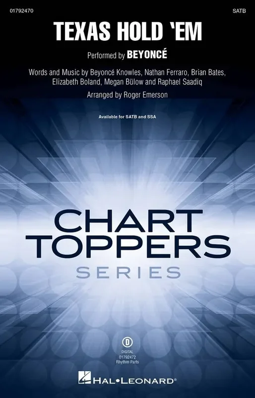 Beyoncé Texas Hold ‘Em (Arr. Roger Emerson) Gemischter Chor mit Begleitung