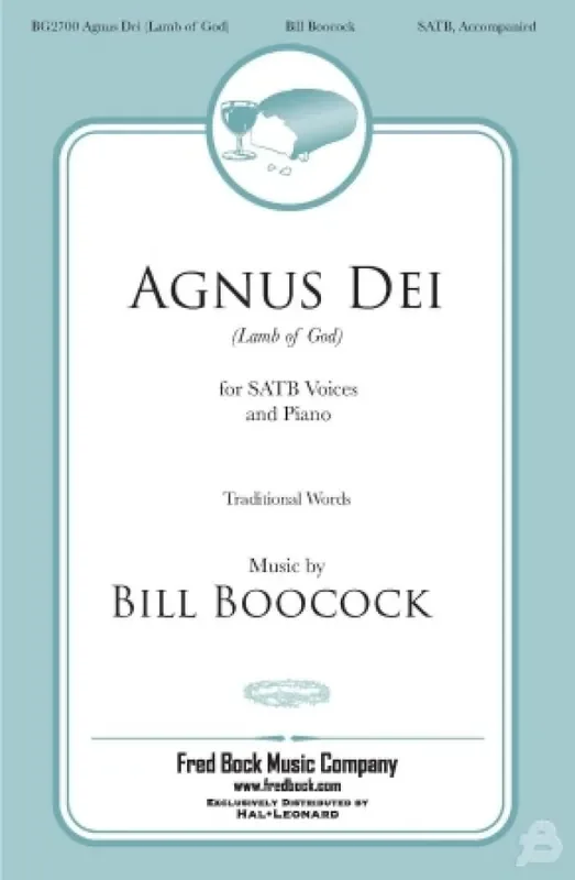 Bill Boocock Agnus Dei Gemischter Chor mit Begleitung