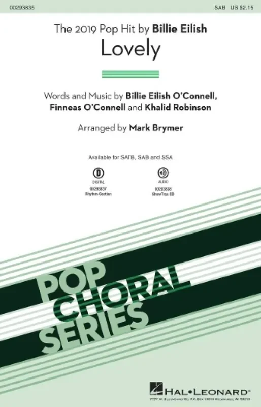 Billie Eilish Lovely (Arr. Mark Brymer) Gemischter Chor mit Begleitung