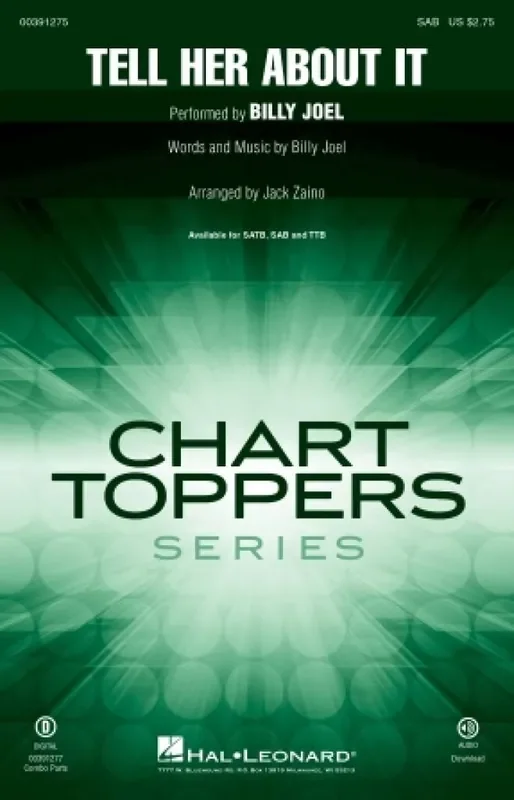 Billy Joel Tell Her About It (Arr. Jack Zaino) Gemischter Chor mit Begleitung