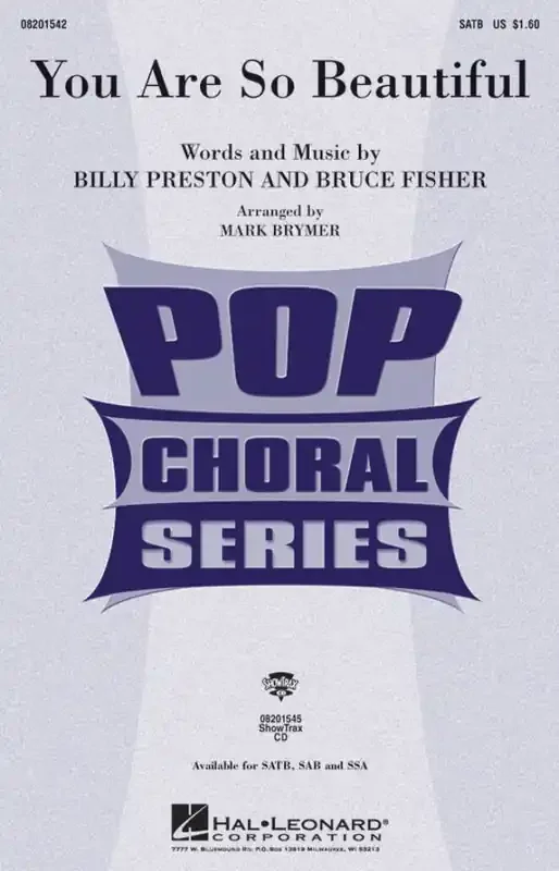 Billy Preston You Are So Beautiful (Arr. Mark Brymer) Gemischter Chor mit Begleitung