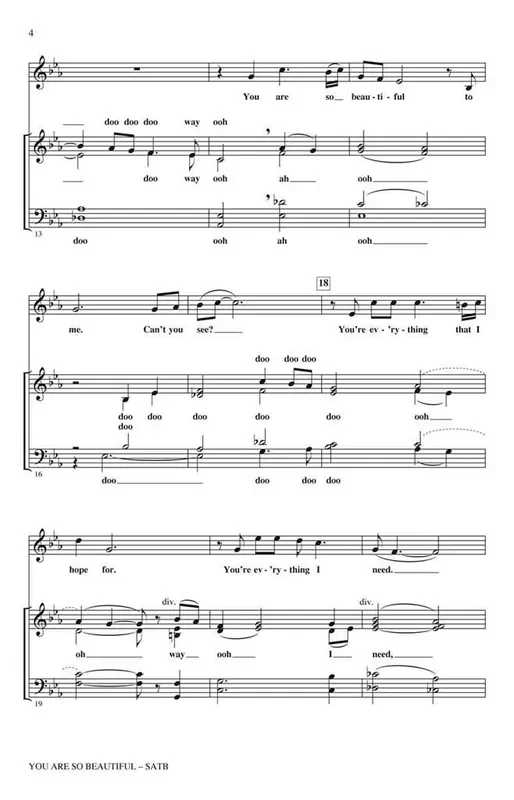 Billy Preston You Are So Beautiful (Arr. Paris Rutherford) Gemischter Chor mit Begleitung