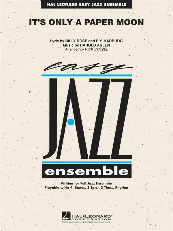Billy Rose It‘s Only a Paper Moon (Arr. Rick Stitzel) Jazz Ensemble