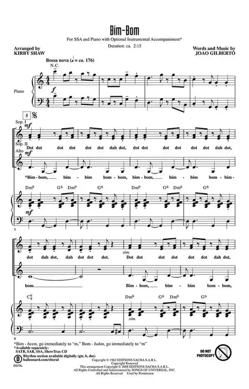 Bim-Bom (Arr. Kirby Shaw) Frauenchor mit Begleitung