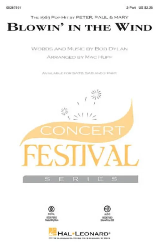 Blowin‘ in the Wind (Arr. Mac Huff) Frauenchor mit Begleitung