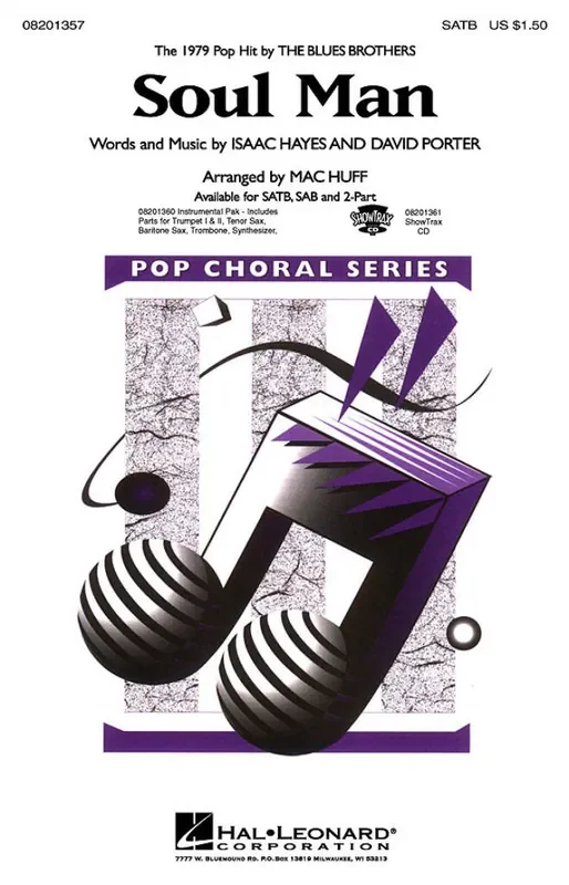 Blues Brothers Soul Man (Arr. M Huff) Gemischter Chor mit Begleitung