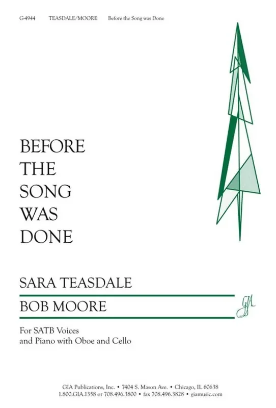 Bob Moore Before the Song Was Done Gemischter Chor mit Begleitung