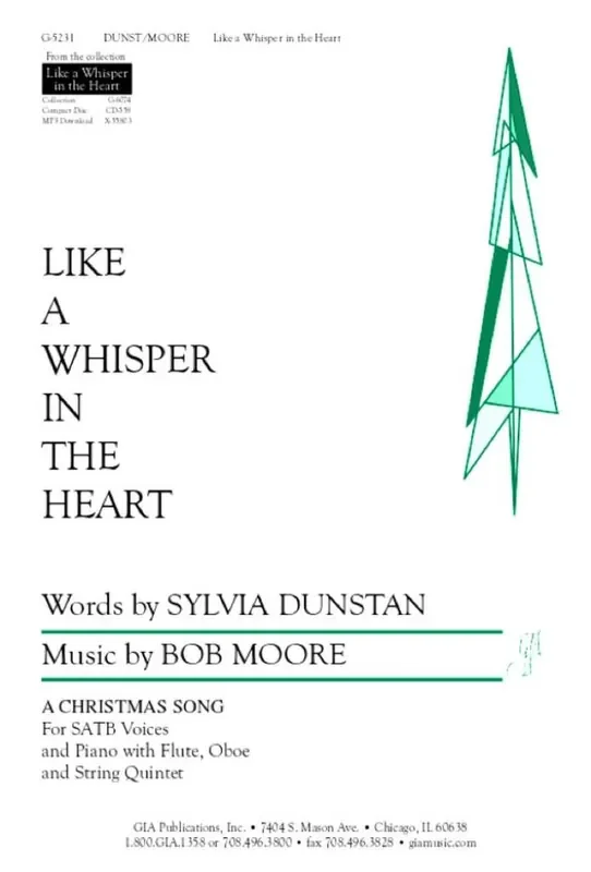 Bob Moore Like a Whisper in the Heart Gemischter Chor mit Begleitung