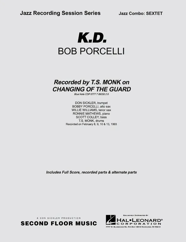 Bob Porcelli K.D. (Arr. Don Sickler) Jazz Ensemble