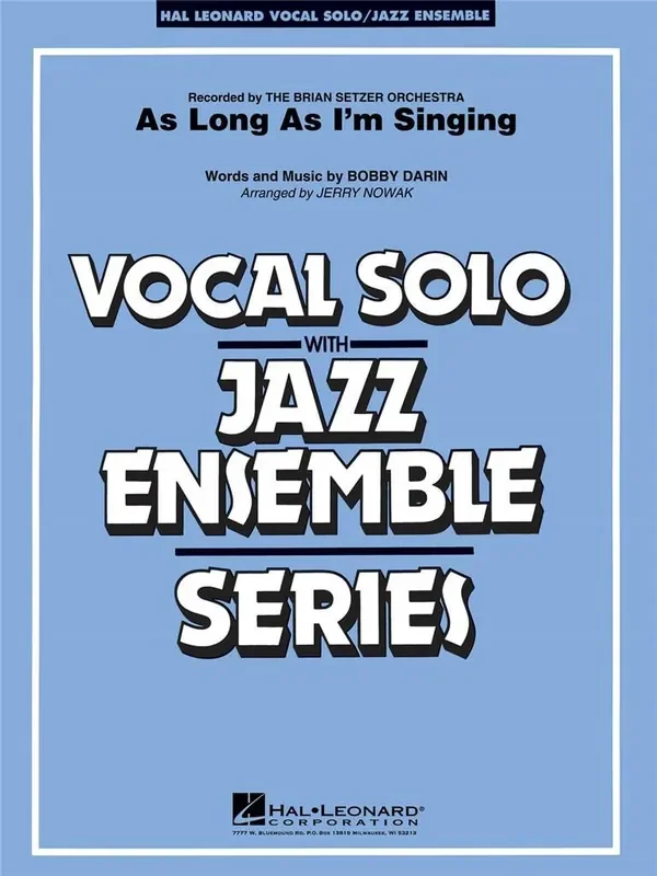 Bobby Darin As Long As I‘m Singin‘ (Arr. Jerry Nowak) Jazz Ensemble mit Gesang