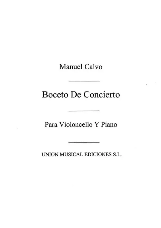 Boceto De Concierto Cello mit Begleitung