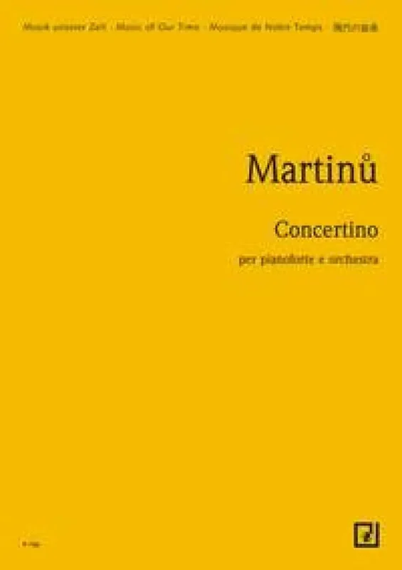 Bohuslav Martinu Concertino H 269 Orchester mit Solo