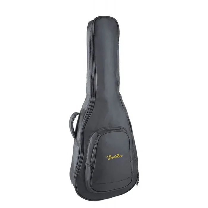 Boston gig bag for classic guitar, 10 mm. padding, cordura, 2 straps, large pocket, black, 1/2-scale