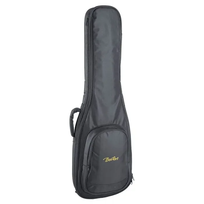 Boston gig bag for electric guitar, large pocket, black, 2 straps, cordura,10 mm. padding
