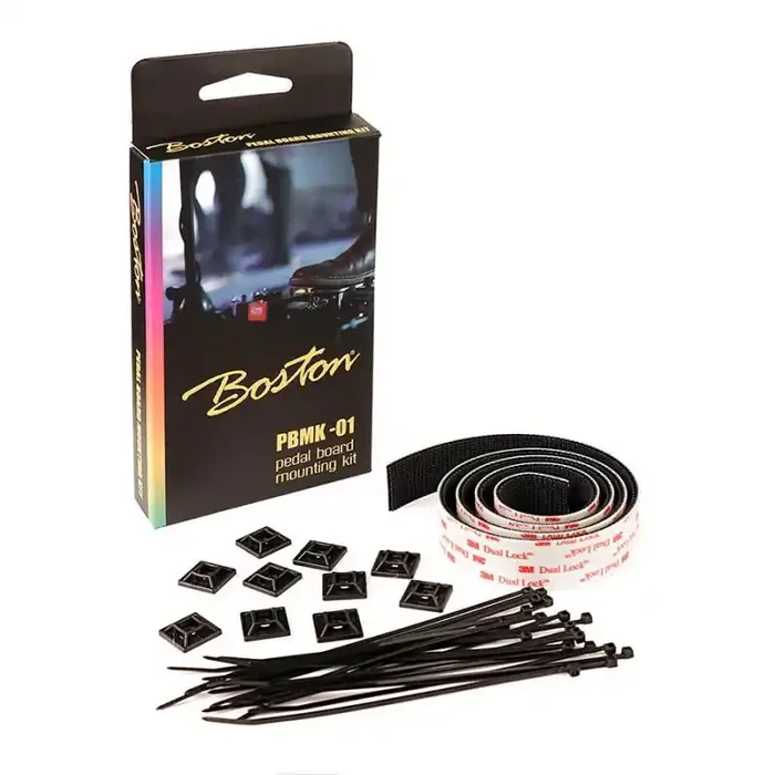 Boston pedal board mounting kit 3M Dual Lock (1mtr), 10pcs adhesive mount plate, 20pcs cable tie