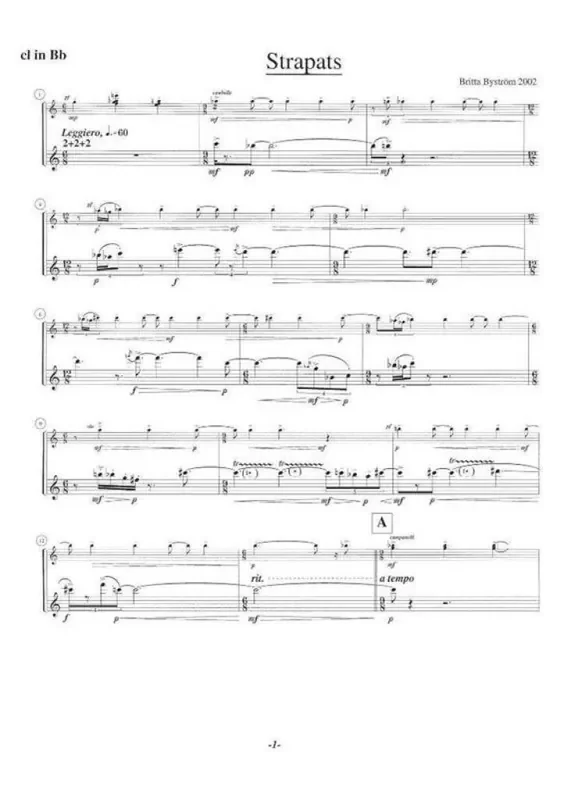 Britta Byström Hardship / Strapats Kammerensemble