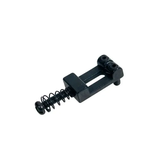 Brugzadel, metaal, zwart,Strat, p=10,5, inclusief veer en schroef, 6-pack