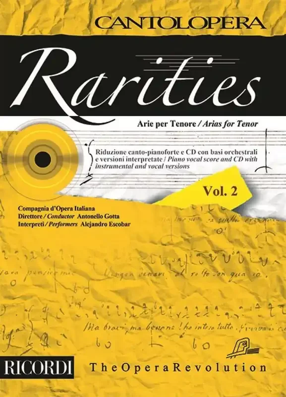 Cantolopera Rarities – arie per tenore vol. 2 +CD Gesang mit Klavier