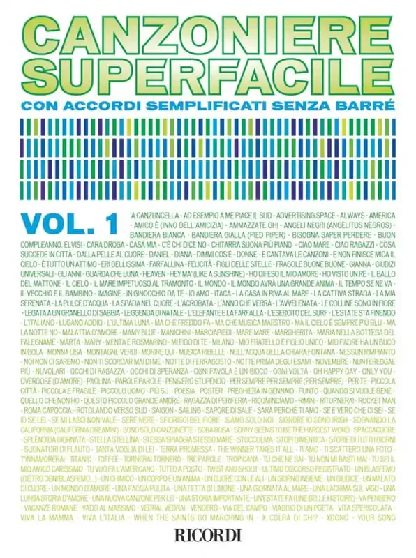 Canzoniere Superfacile Vol. 1 Melodie, Text, Akkorde