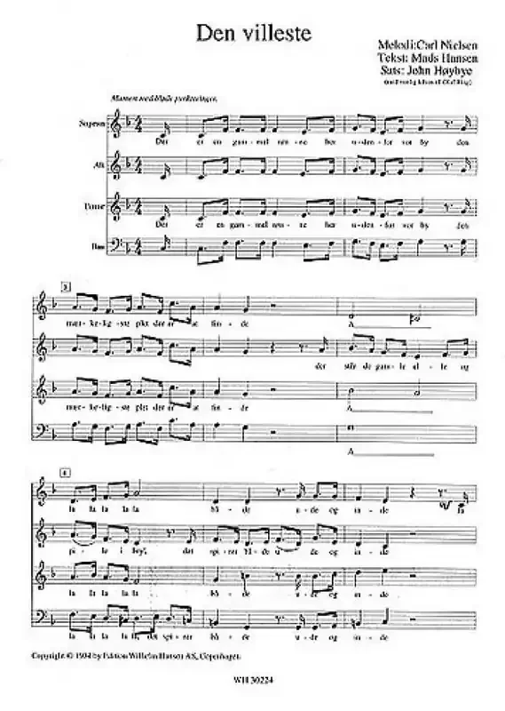 Carl Nielsen Den Villeste Gemischter Chor mit Begleitung