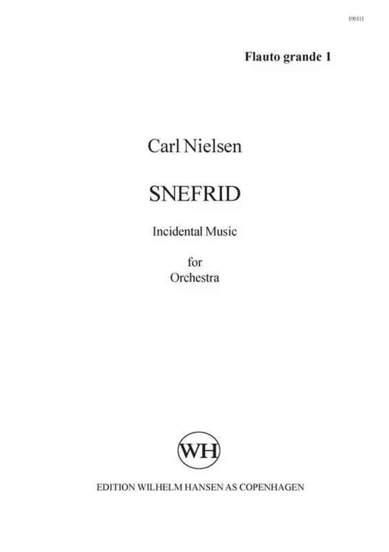 Carl Nielsen Snefrid – Incidental Music For Orchestra Orchester mit Gesang