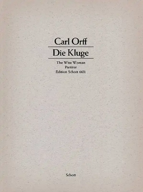 Carl Orff The wise woman Orchester mit Solo