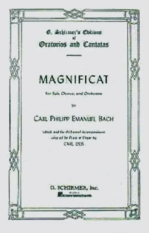 Carl Philipp Emanuel Bach Magnificat (Arr. Carl Deis) Gemischter Chor mit Begleitung