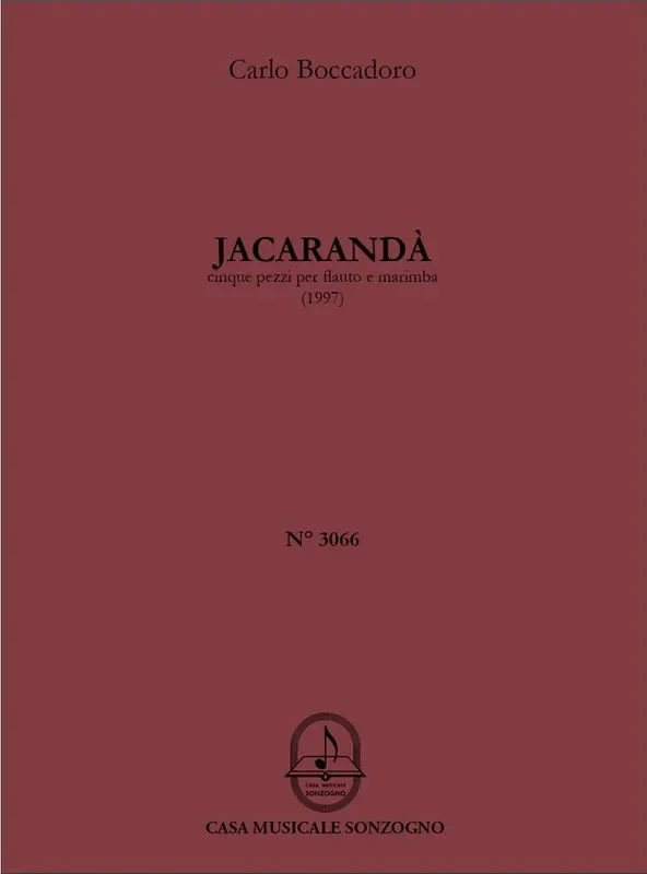 Carlo Boccadoro Jacarandà Flöte mit Begleitung