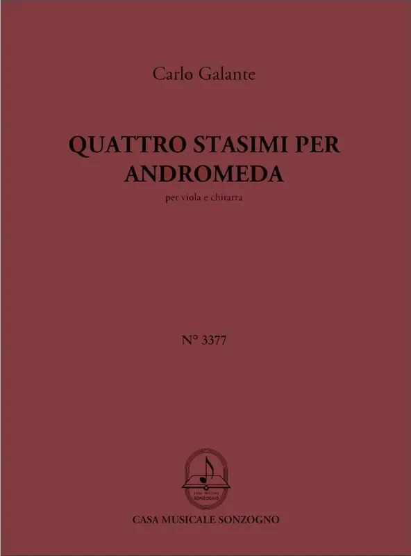 Carlo Galante Quattro Stasimi Per Andromeda Viola mit Begleitung